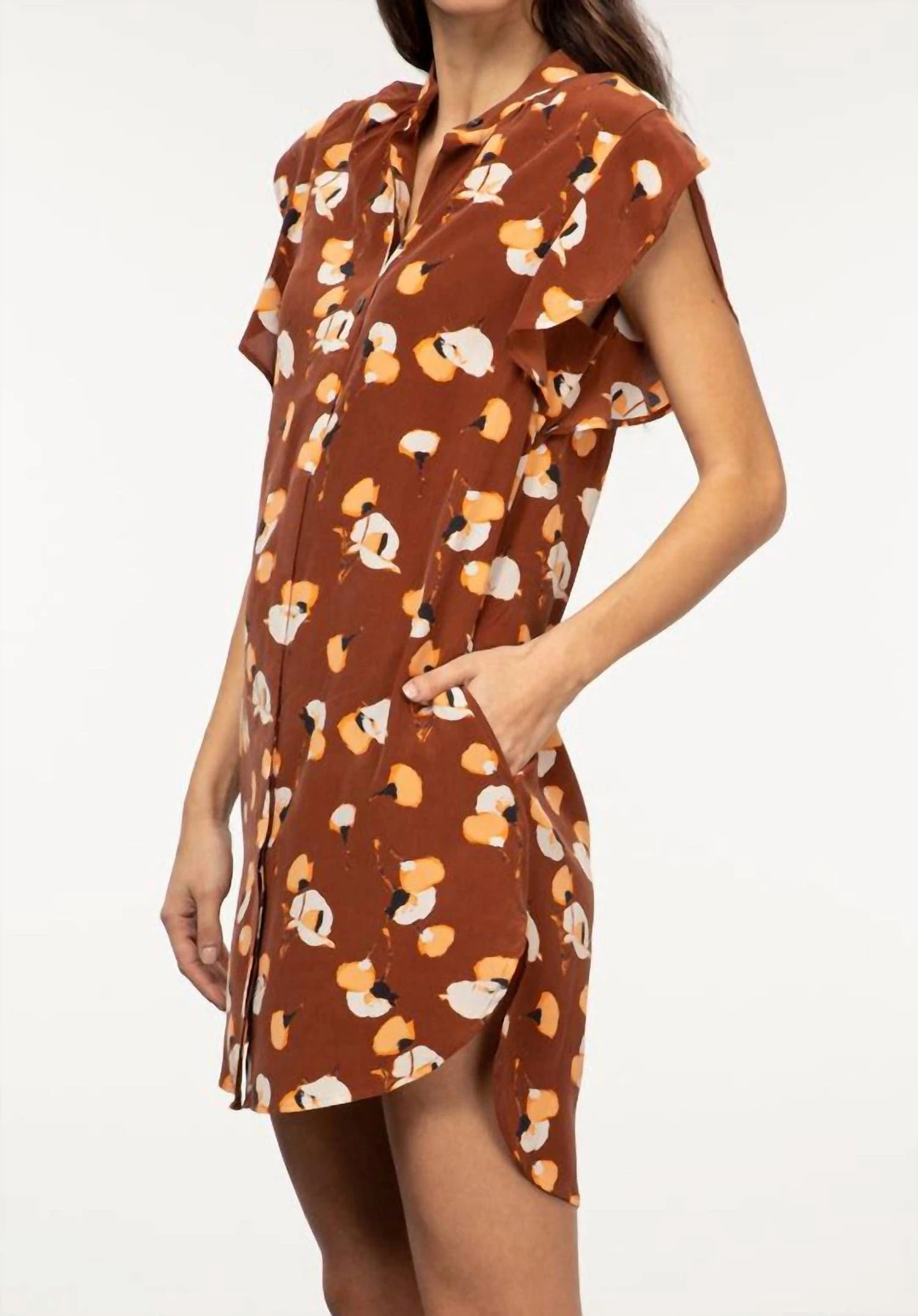 Equipment Lorainna Dress in Tortoise Shell Multi - women 4 Equipment Lorainna Dress in Tortoise Shell Multi - women - Image 2