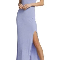 Lna Candi Ribbed Maxi Dress in Heather Iris - women