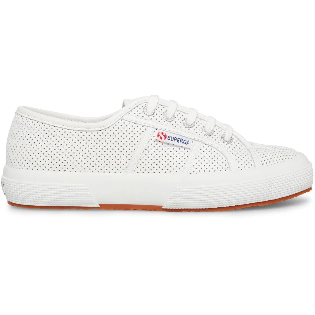 Superga 2750 Perforated Leather Womens Leather Lifestyle Casual and Fashion Sneakers 4 Superga 2750 Perforated Leather Womens Leather Lifestyle Casual and Fashion Sneakers - Image 2