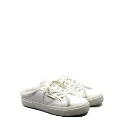 Superga 2402 Fur Mule Sneaker in Total White - women