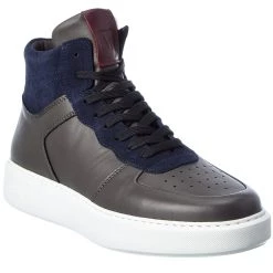 M by Bruno Magli Cesare Leather & Suede High-Top Sneaker - men