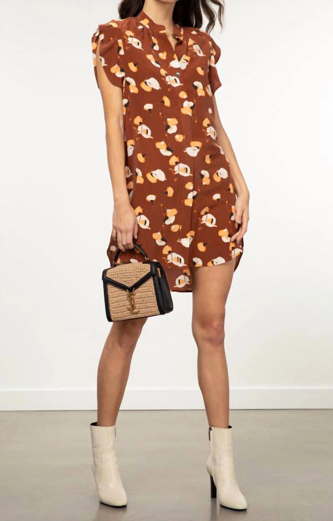 Equipment Lorainna Dress in Tortoise Shell Multi - women 3 Equipment Lorainna Dress in Tortoise Shell Multi - women