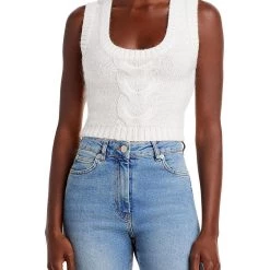 STAUD Womens Knit Short Cropped