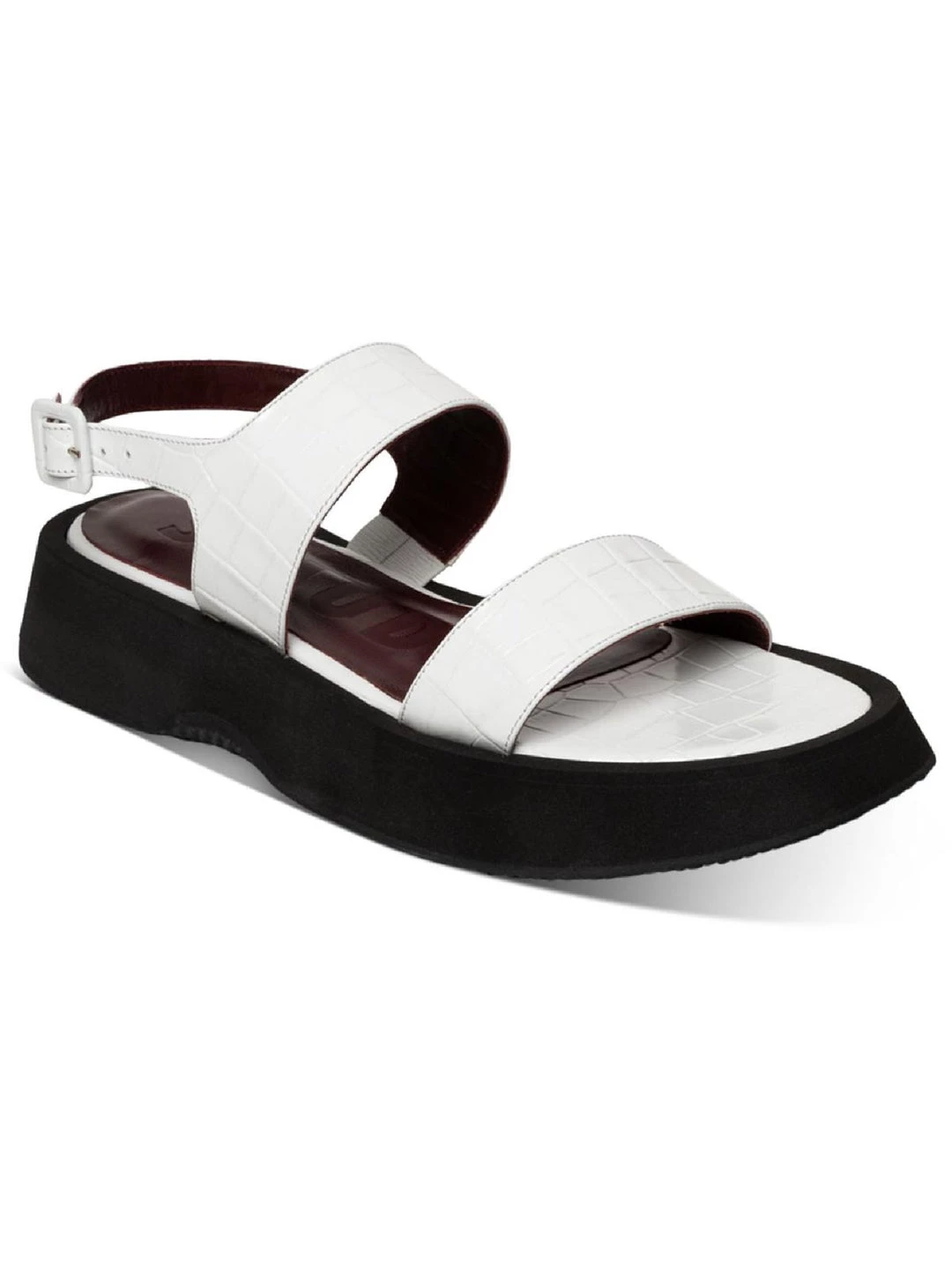 STAUD NICKY Womens OPEN TOE CROC EMBOSSED Strappy Sandals 3 STAUD NICKY Womens OPEN TOE CROC EMBOSSED Strappy Sandals