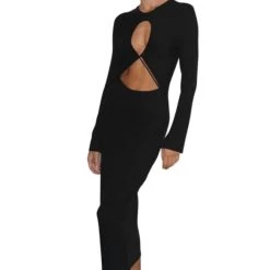Lna Tenley Cut Out Dress in Black - women