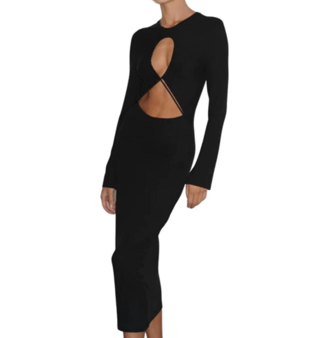 Lna Tenley Cut Out Dress in Black - women 3 Lna Tenley Cut Out Dress in Black - women