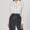 Equipment Slim Signature Silk Shirt in Natural White/True Black - women
