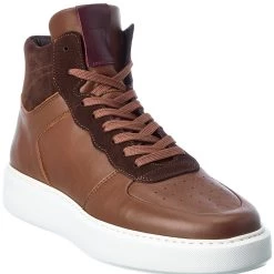 M by Bruno Magli Cesare Leather & Suede High-Top Sneaker - men