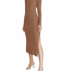 Lna Long Sleeve Turtleneck Dress in Bracken - women