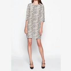 Equipment Aubrey Silk Dress In Natural - women